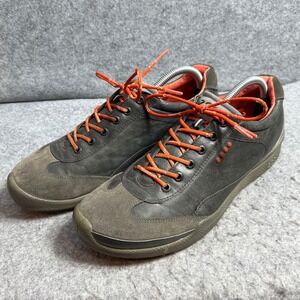 ECCO Biom Mens Golf Shoes Yak Leather Spikeless Brown Orange EU 44 US 10-10.5